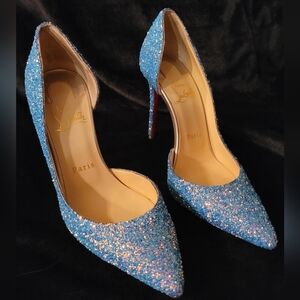 sold on the real real $365 Christian Louboutin Glitter Iriza 36.5
